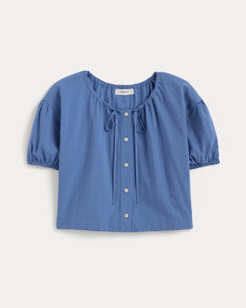 The Gauze Button-Up | Soft Cobalt