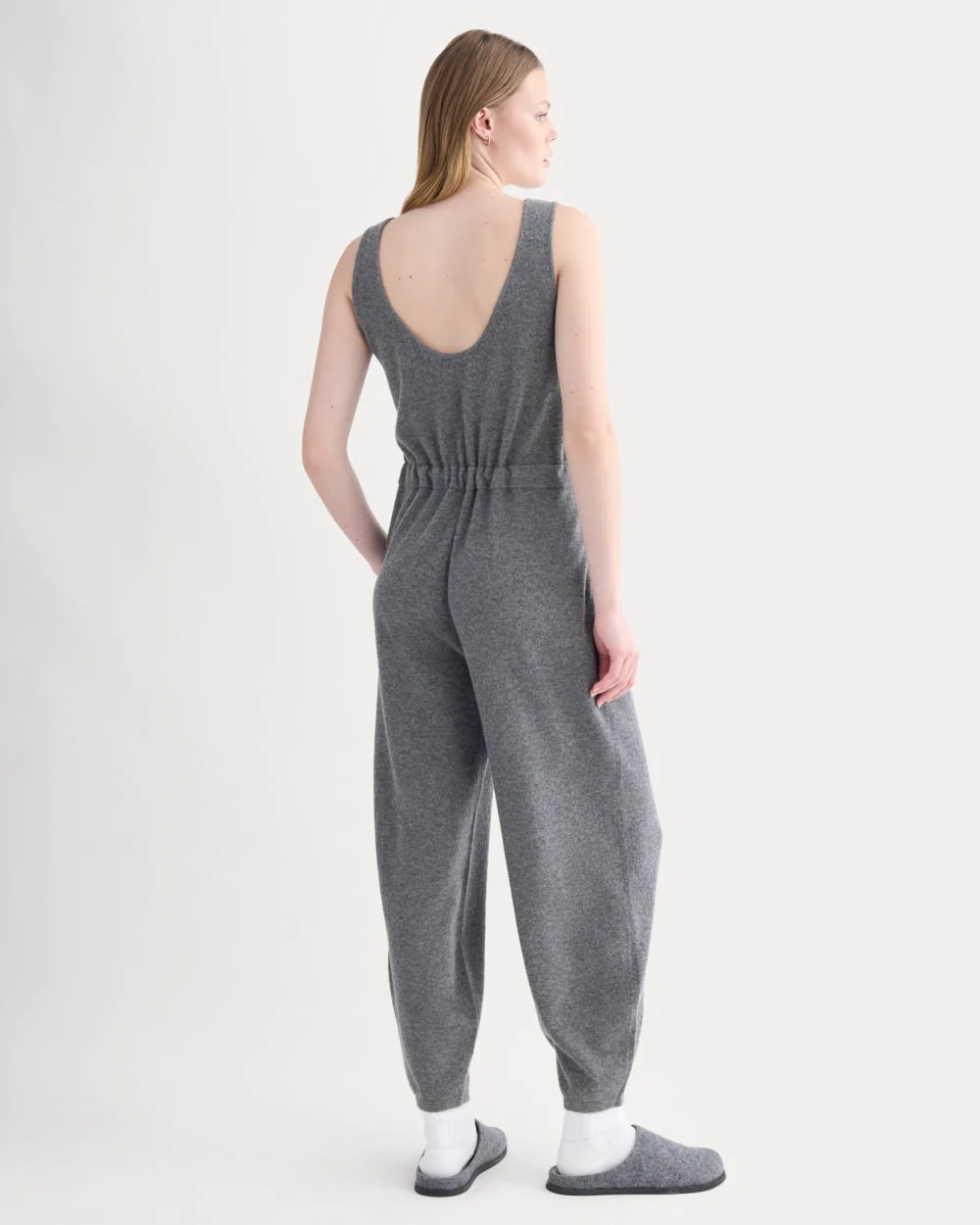 Cashmere Lounge Jumpsuit | Heather Charcoal