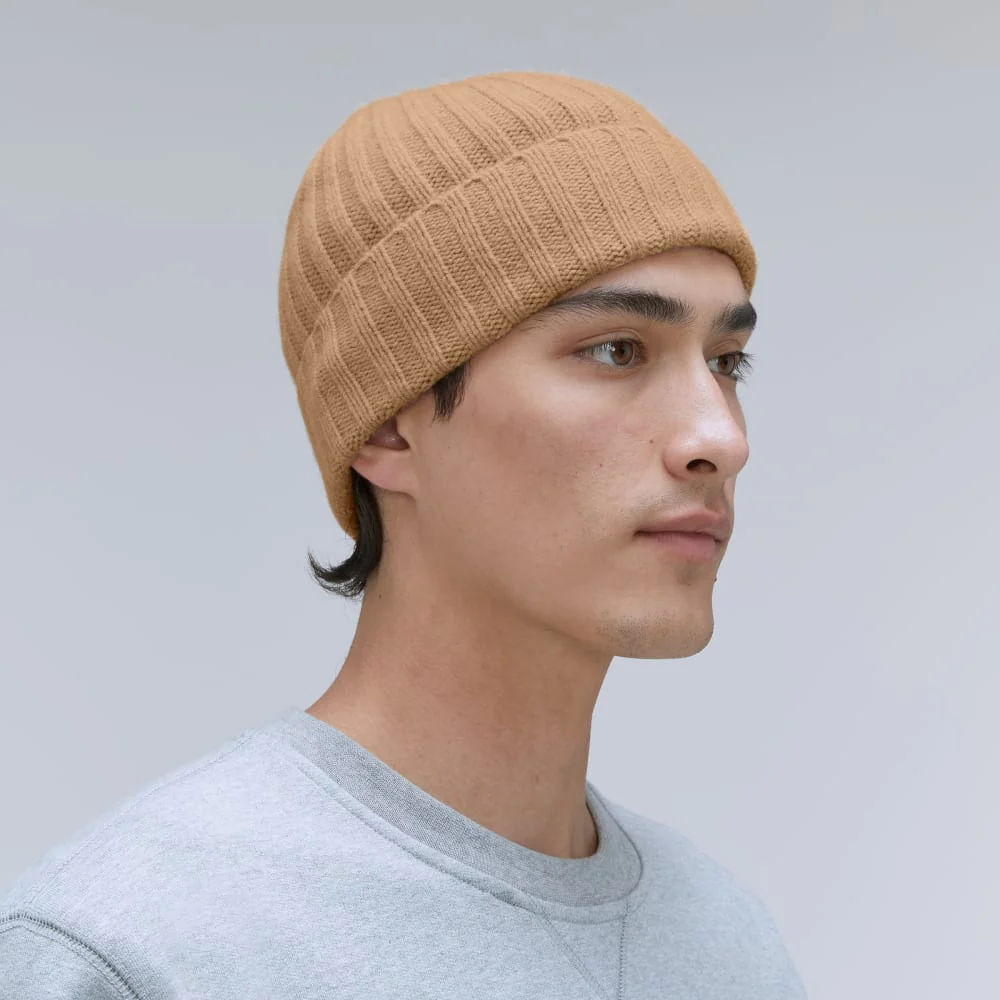 The Cashmere Beanie | Light Camel
