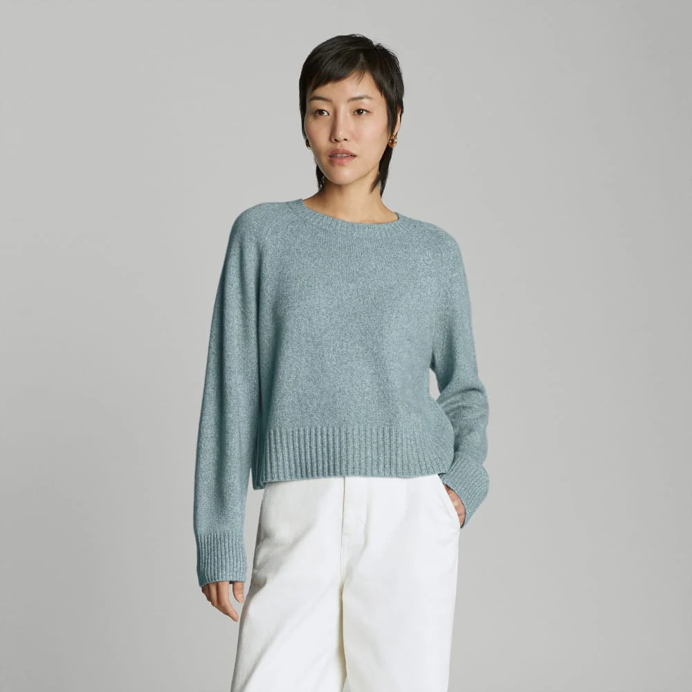 The Cashmere Boxy Crew | Spring Lake Twist