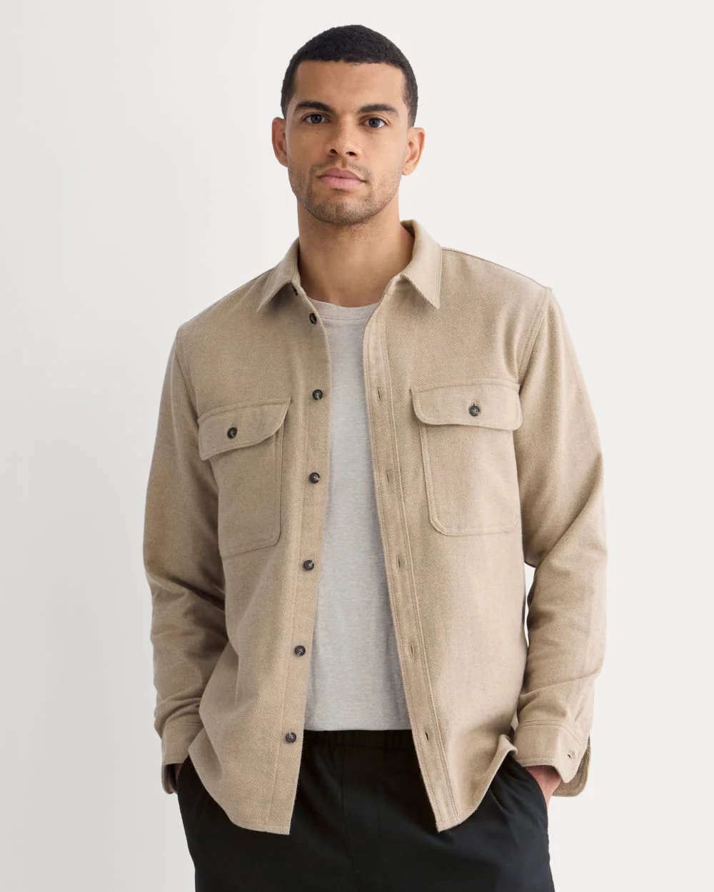 The Heavyweight Overshirt | Uniform | Dark Heathered Camel