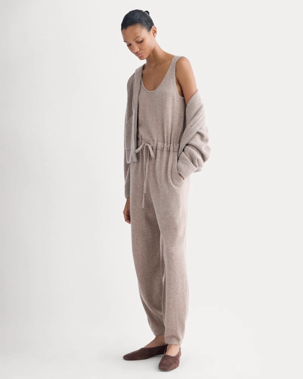 Cashmere Lounge Jumpsuit | Oatmeal