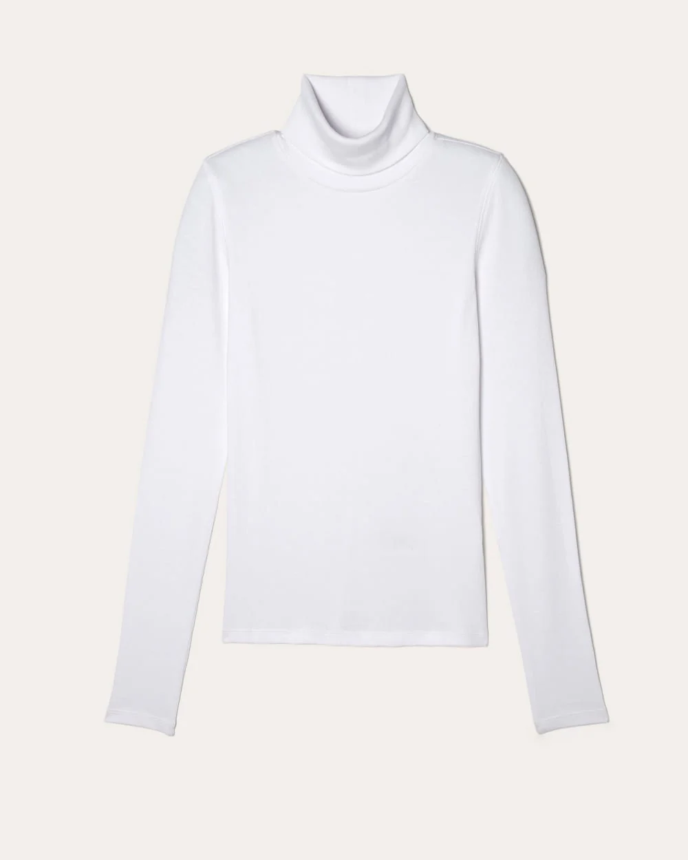 The Luxe Rib Turtleneck | White
