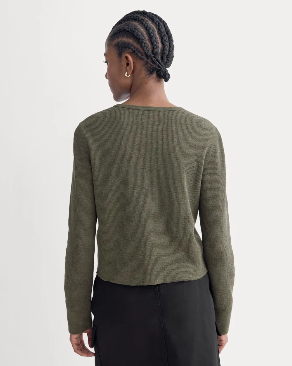 Boxy Henley in Cozy Waffle | Heather Beech