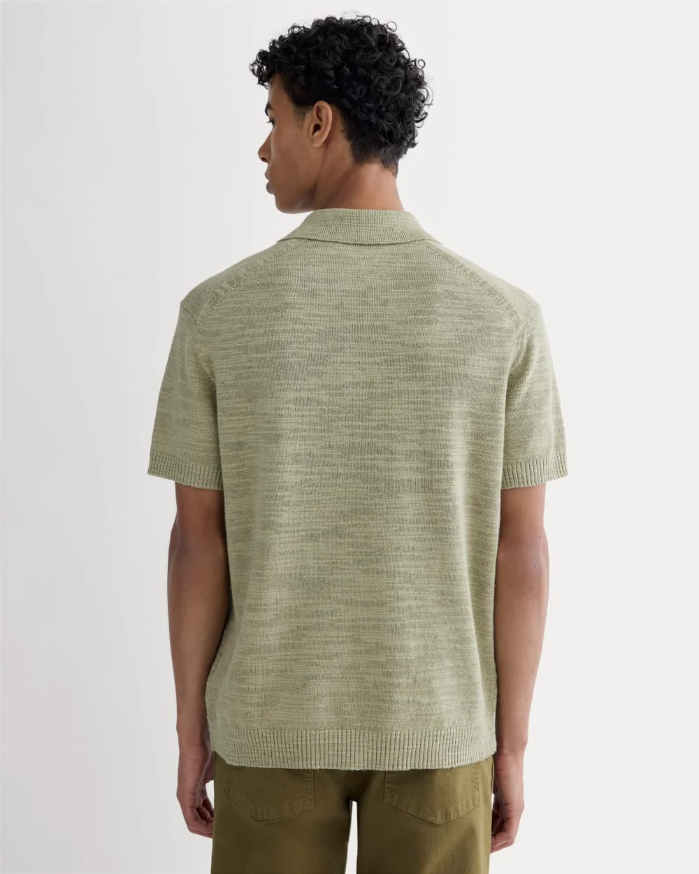 The Cotton Linen Polo | Eucalyptus