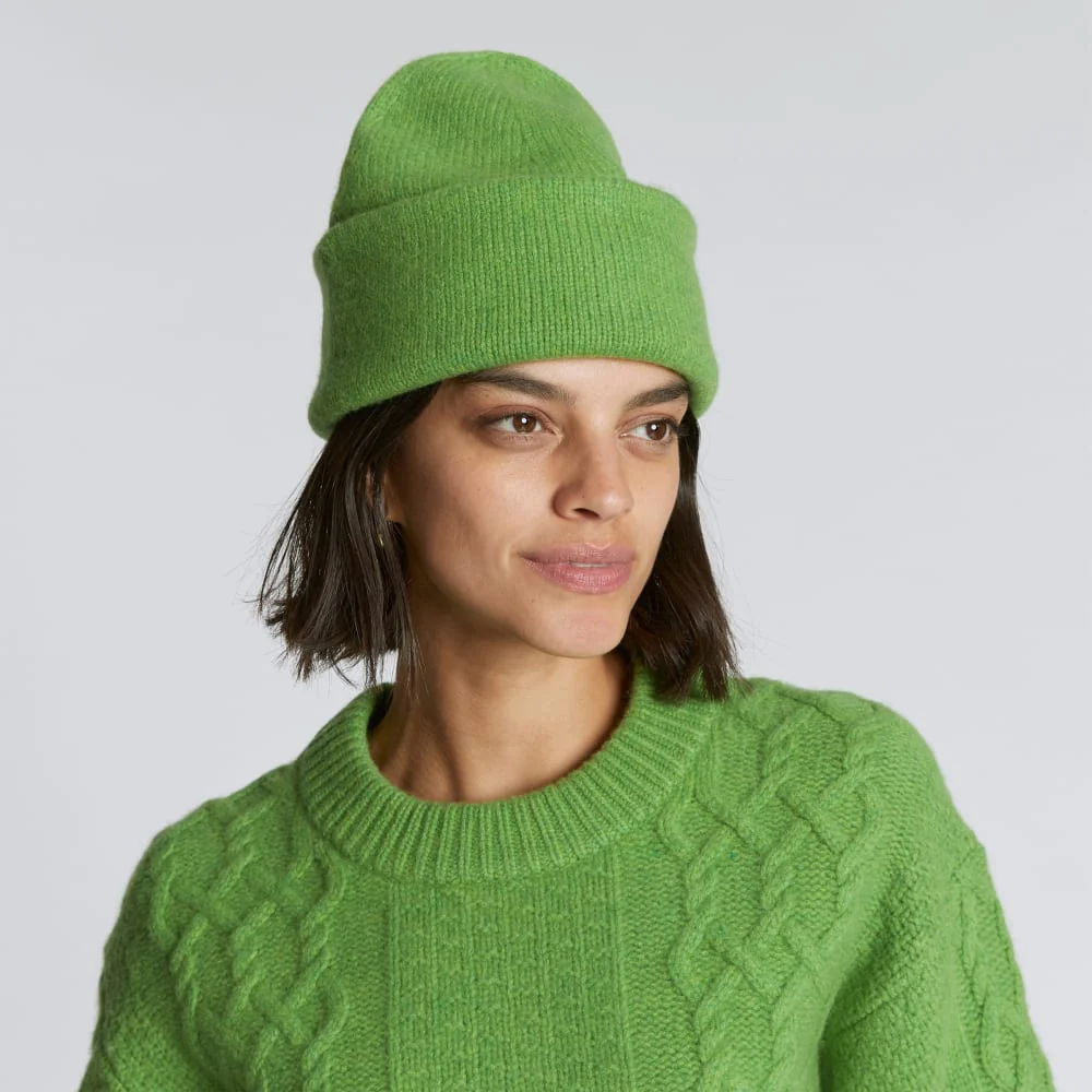 The Felted Merino Beanie | Salted Lime