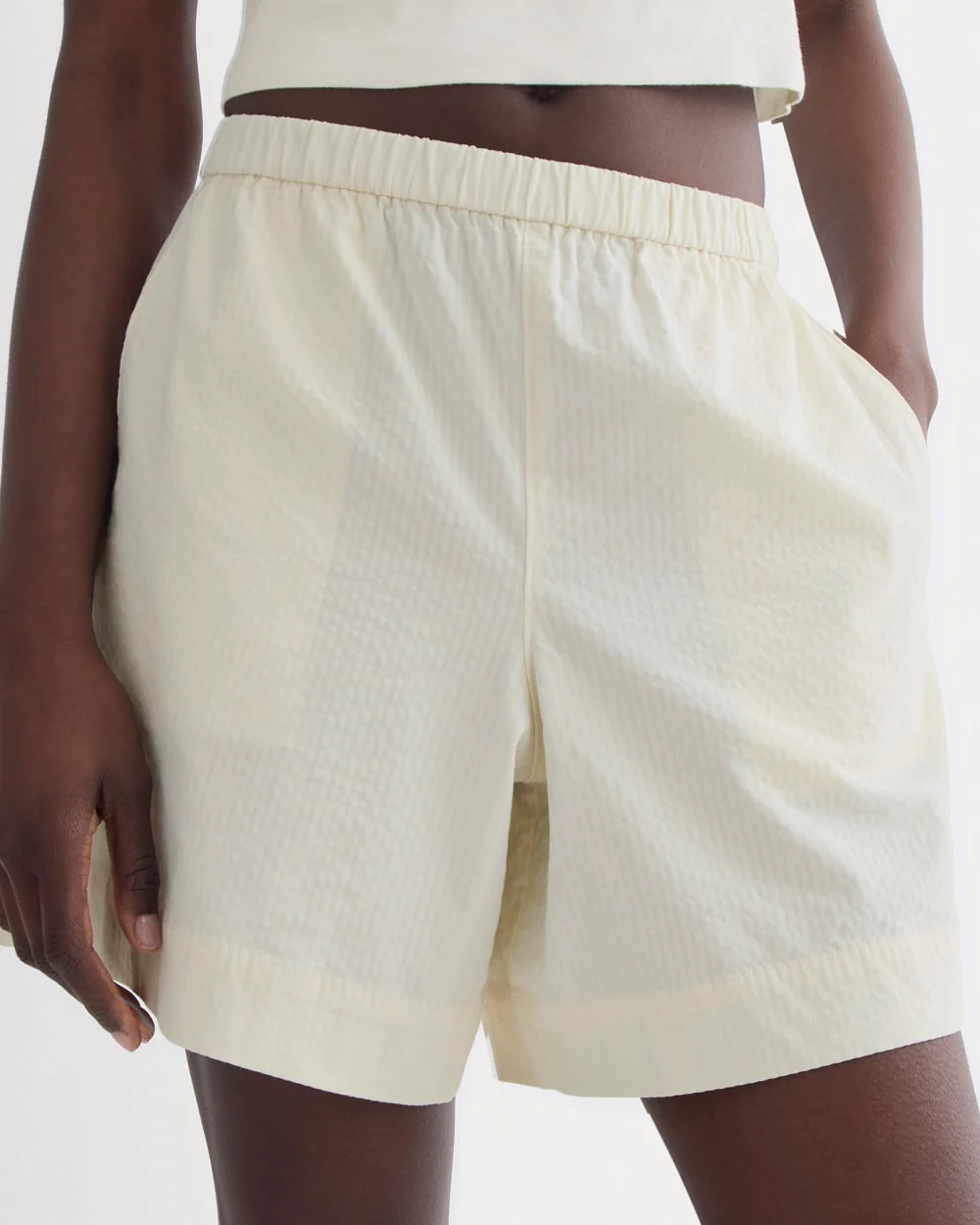 The Seersucker Pull-On Short | Bone