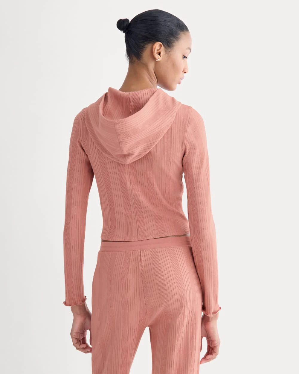 Lounge Rib Hoodie | Ash Rose