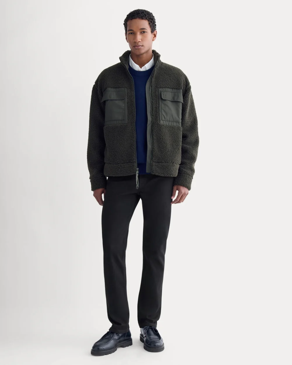 ReTrack Fleece Zip-Up | Black