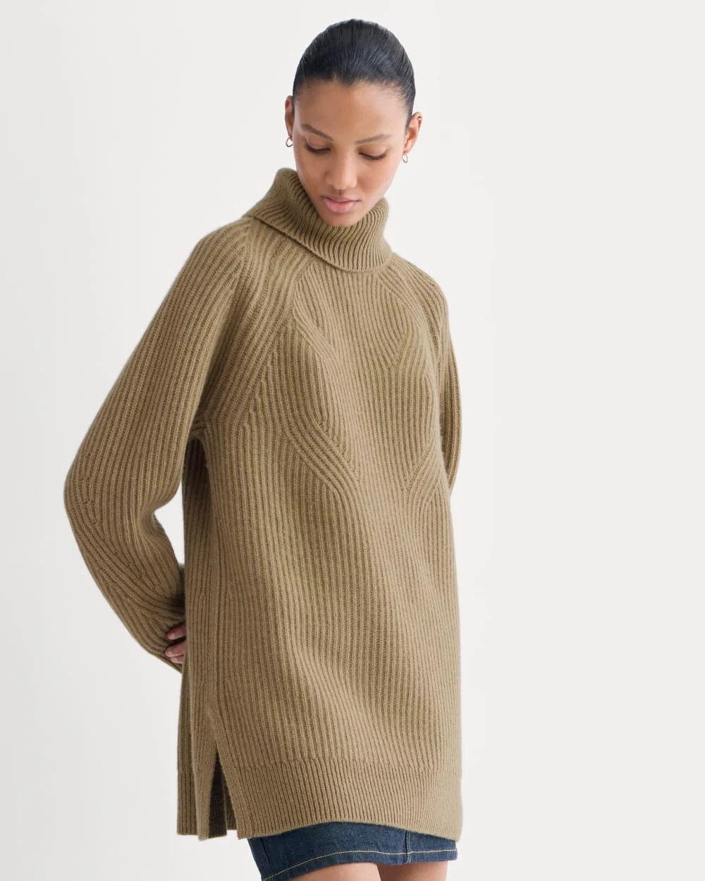 Cocoon Turtleneck in Wool Cashmere | Toast