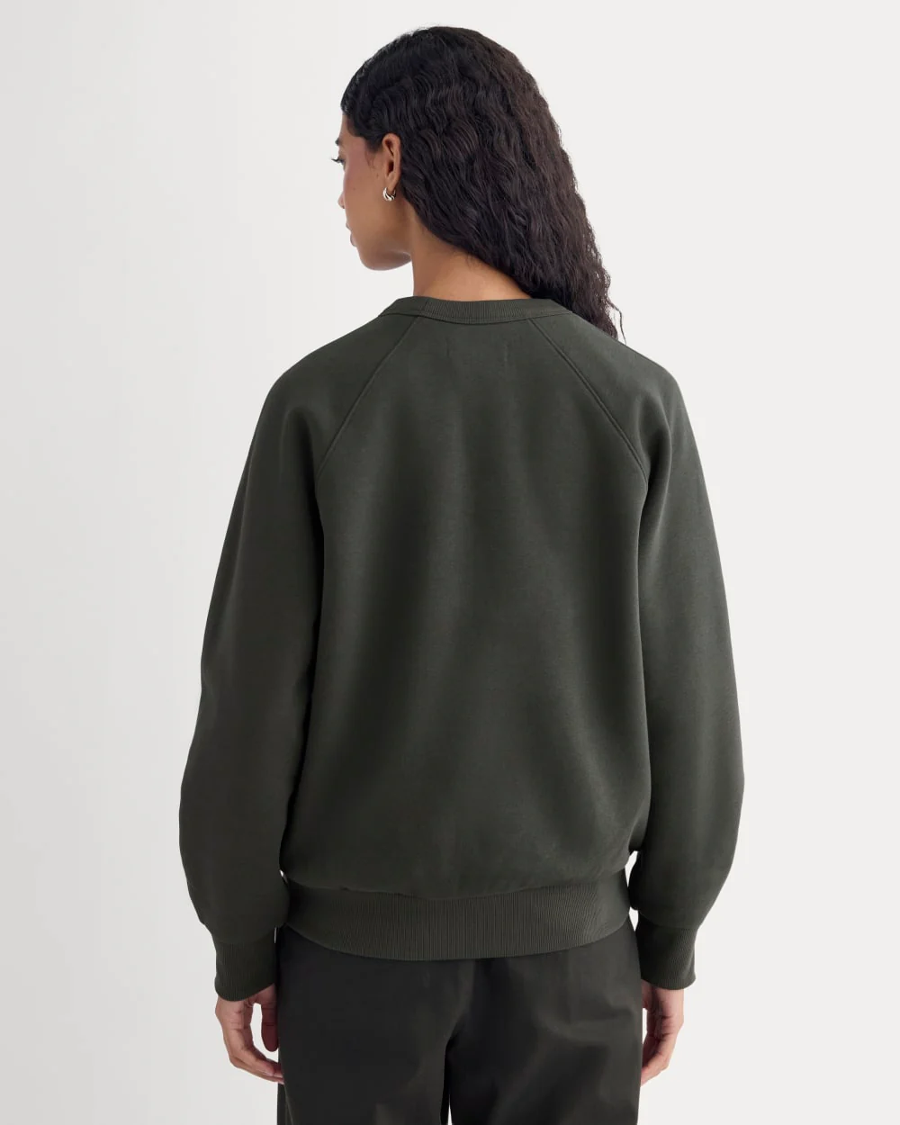 Luxe Fleece Raglan Crewneck | Washed Black