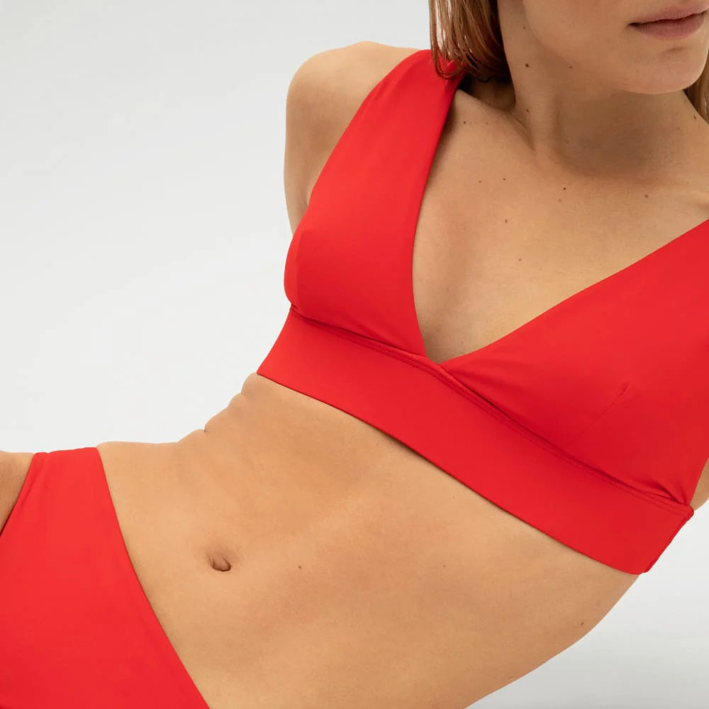The Triangle Bikini Top | Bright Red