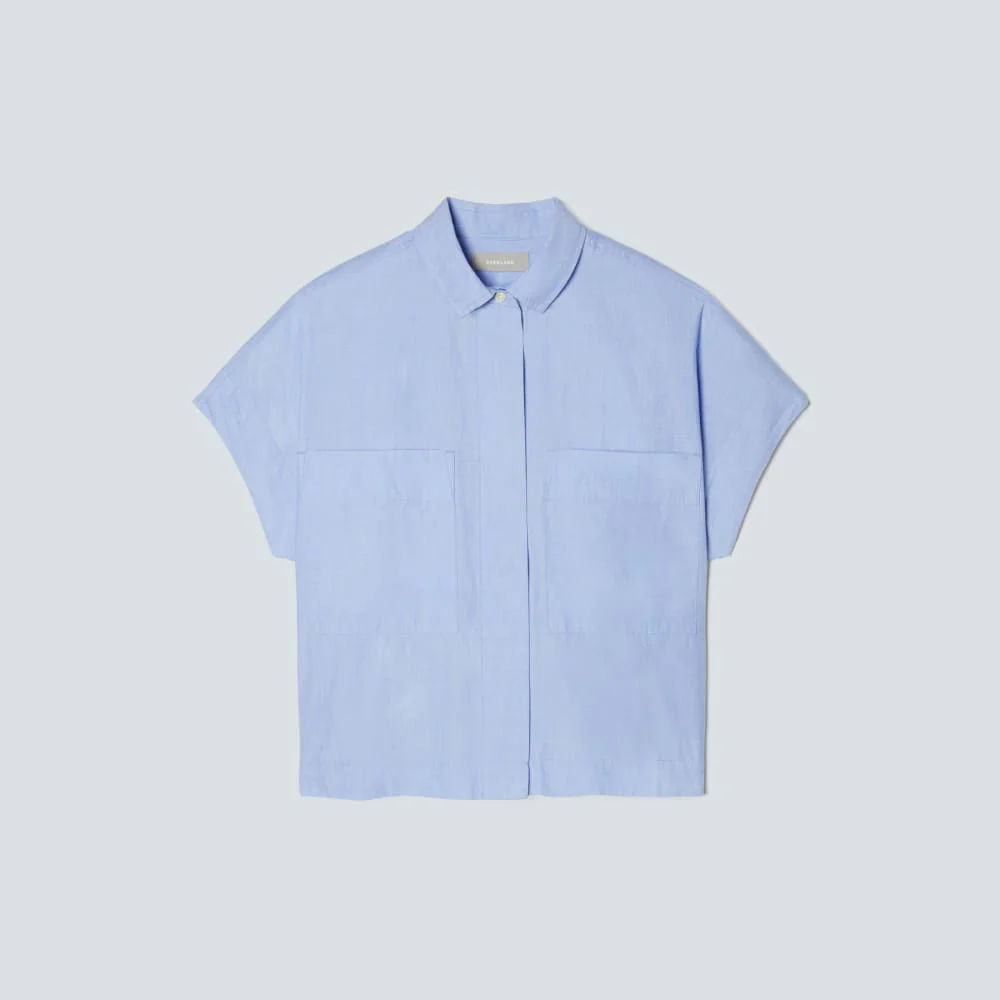 The Short-Sleeve Box Shirt | Slate Blue