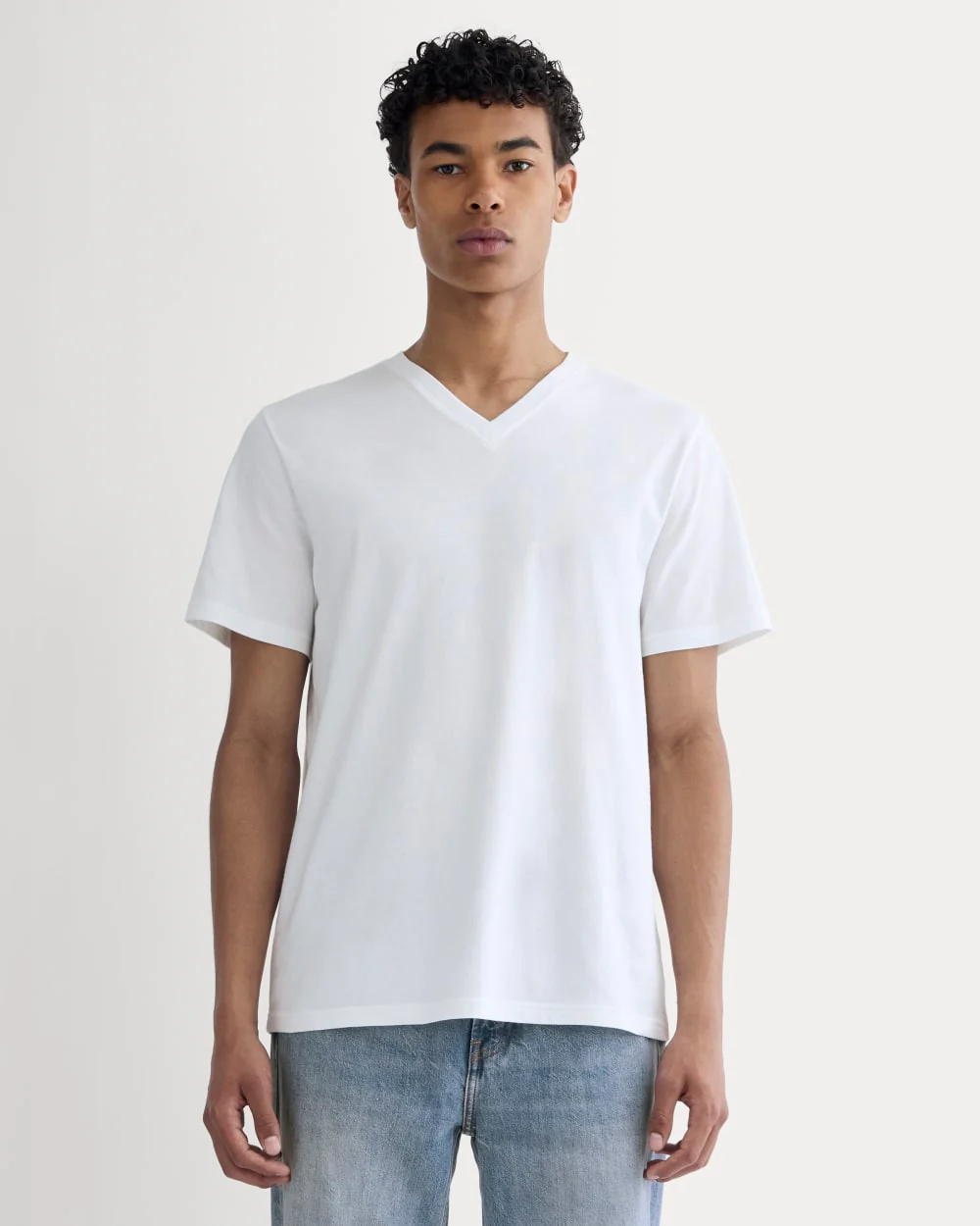 The Essential Organic V-Neck Tee | White