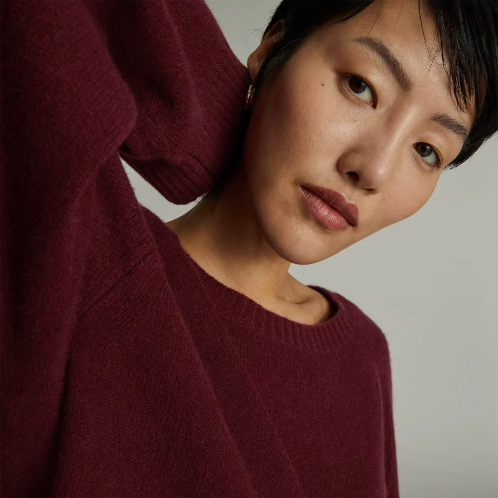 The Cashmere Boxy Crew | Tawny Port