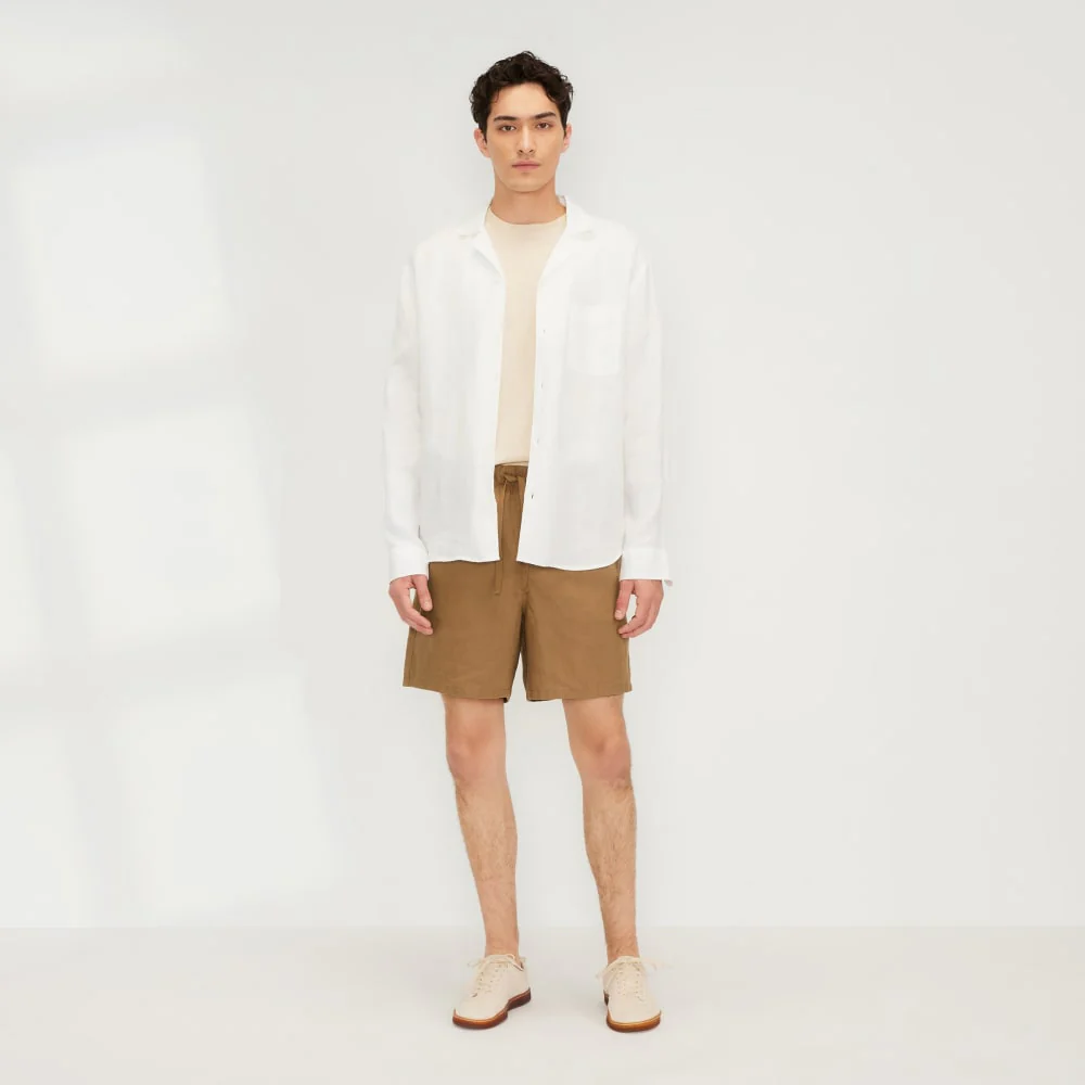 The Linen Easy Short | Toasted Coconut
