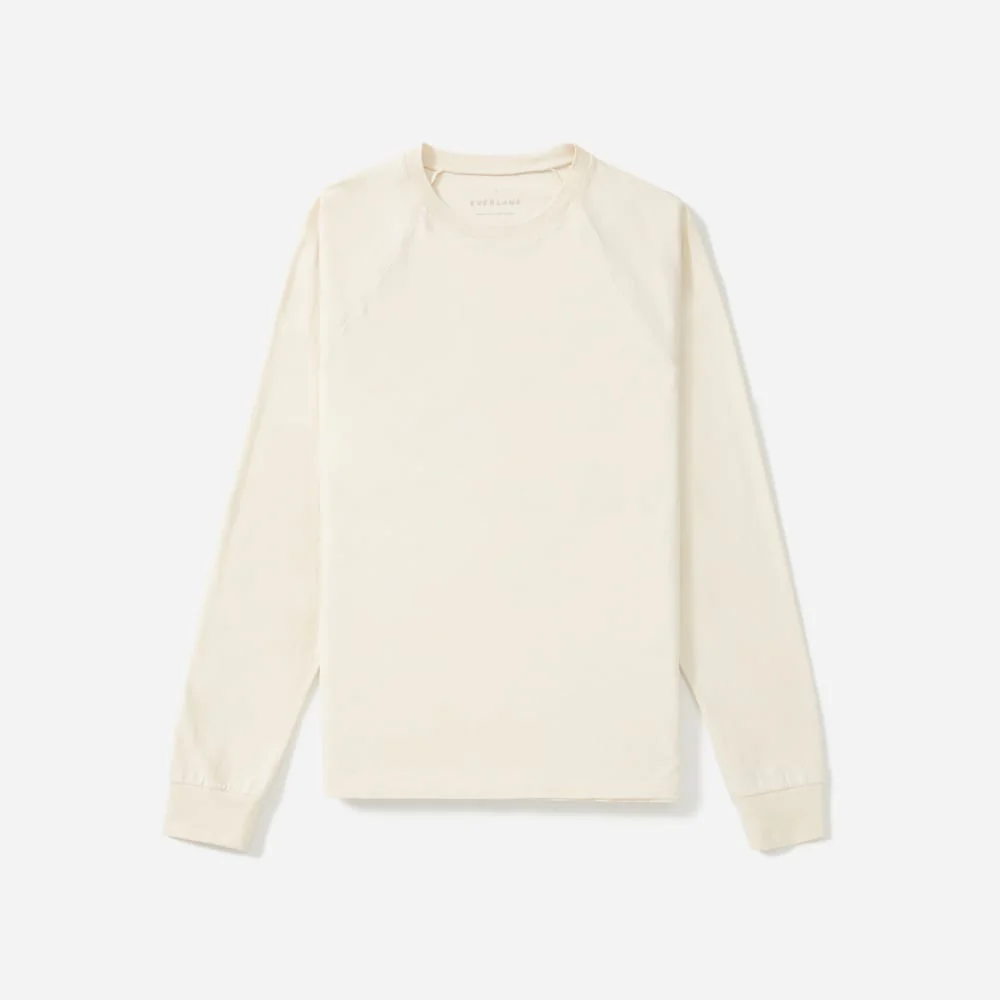 The Premium-Weight Long-Sleeve Crew | Uniform | Heather Oatmeal