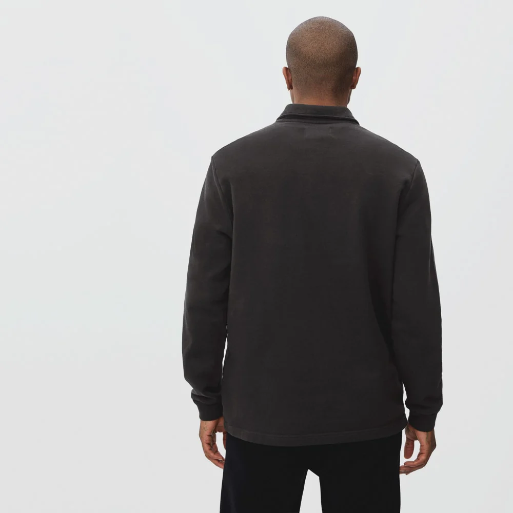 The Track Quarter-Zip Sweatshirt | Black