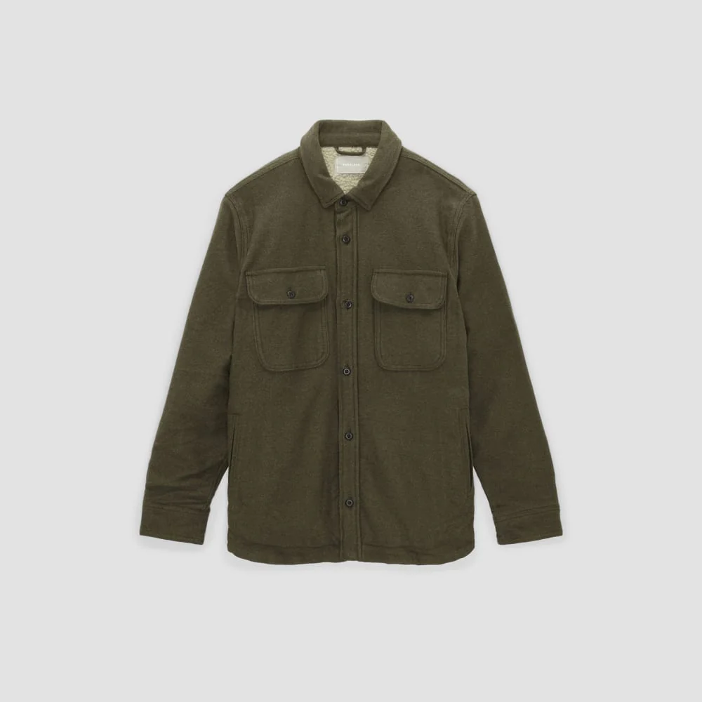 The ReNew Fleece-Lined Heavyweight Overshirt | Heathered Green
