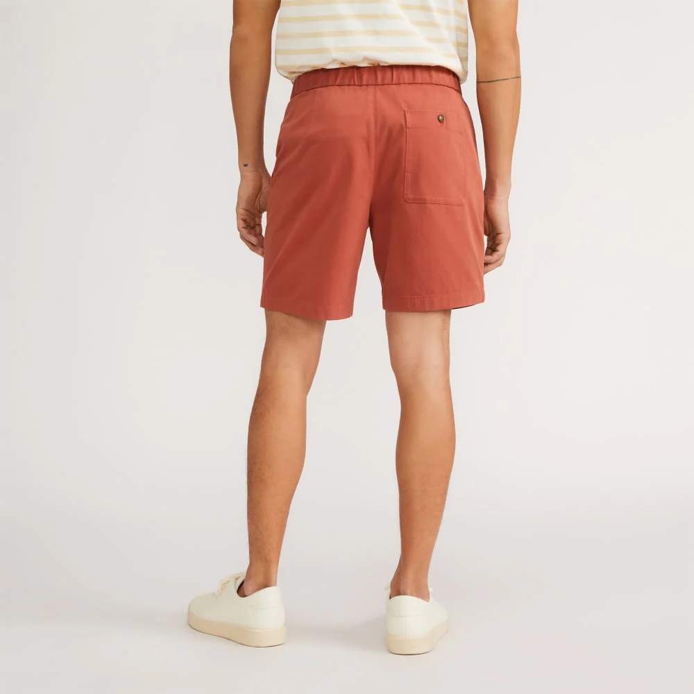 The Pull-On Performance Chino Short | Redwood