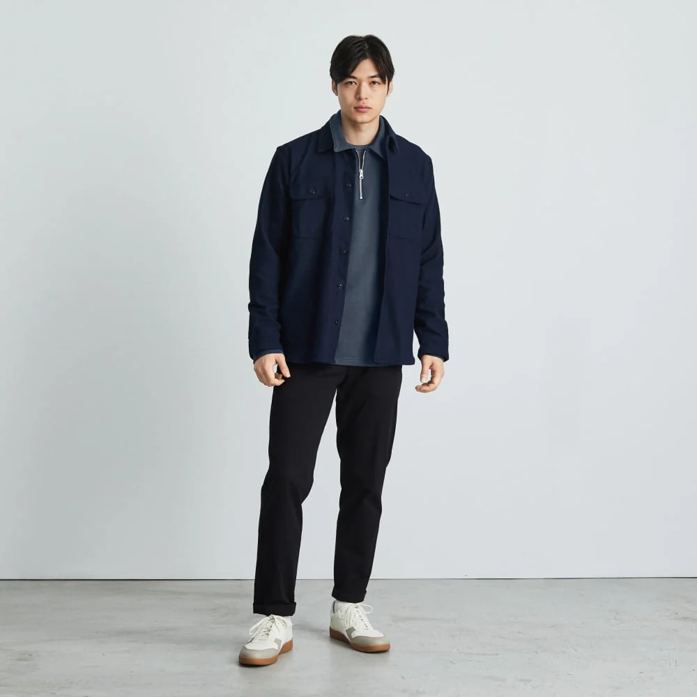 The Track Quarter-Zip Sweatshirt | Kingfisher Blue