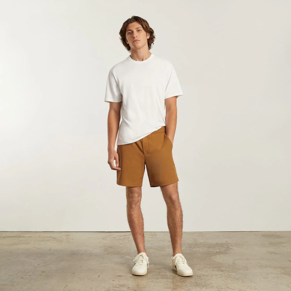The Pull-On Performance Chino Short | Tawny Brown