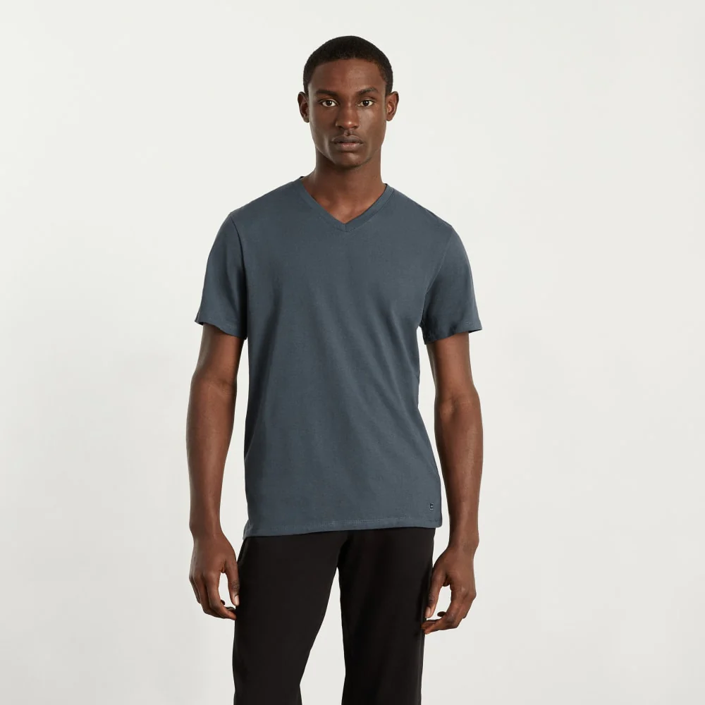 The Organic Cotton V-Neck Tee | Dark Slate