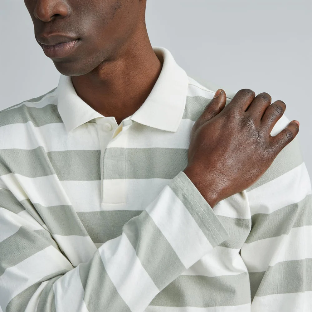 The Premium-Weight Rugby Shirt | Seagrass / Canvas Tan