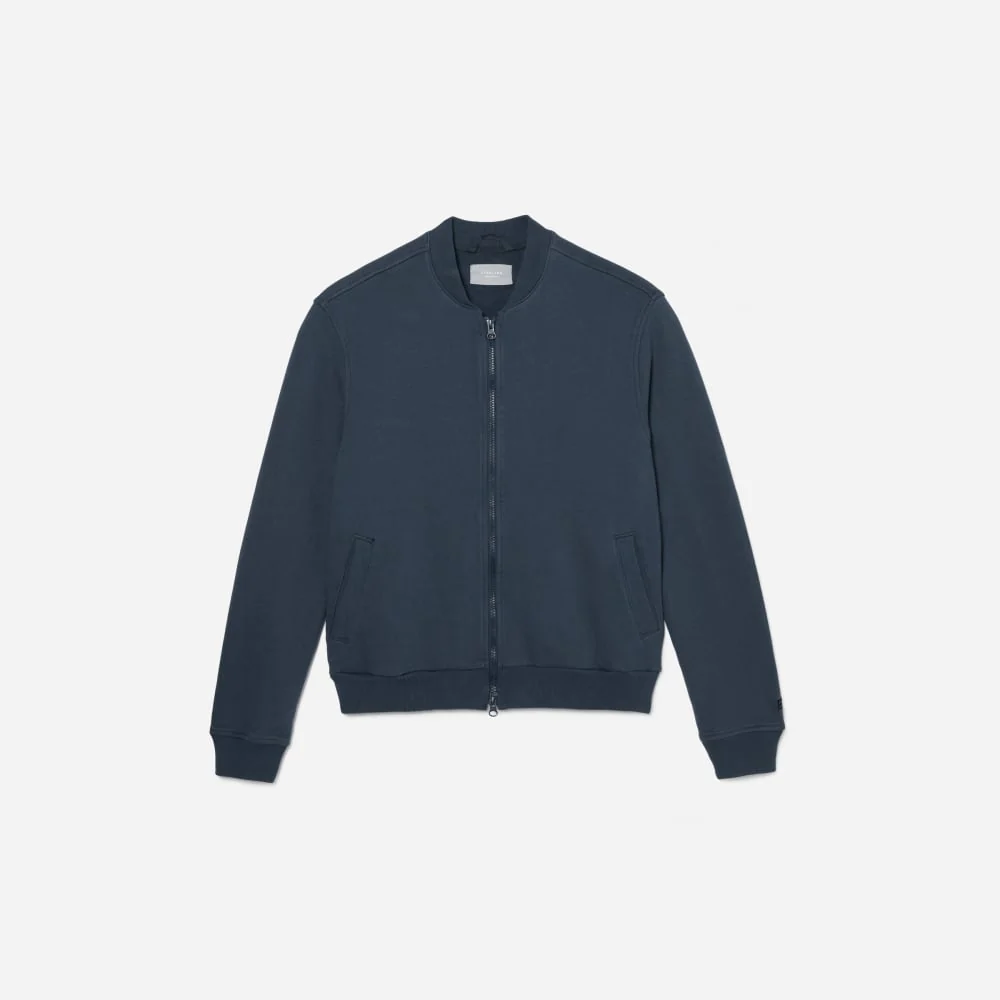 The Track Bomber Jacket | Kingfisher Blue