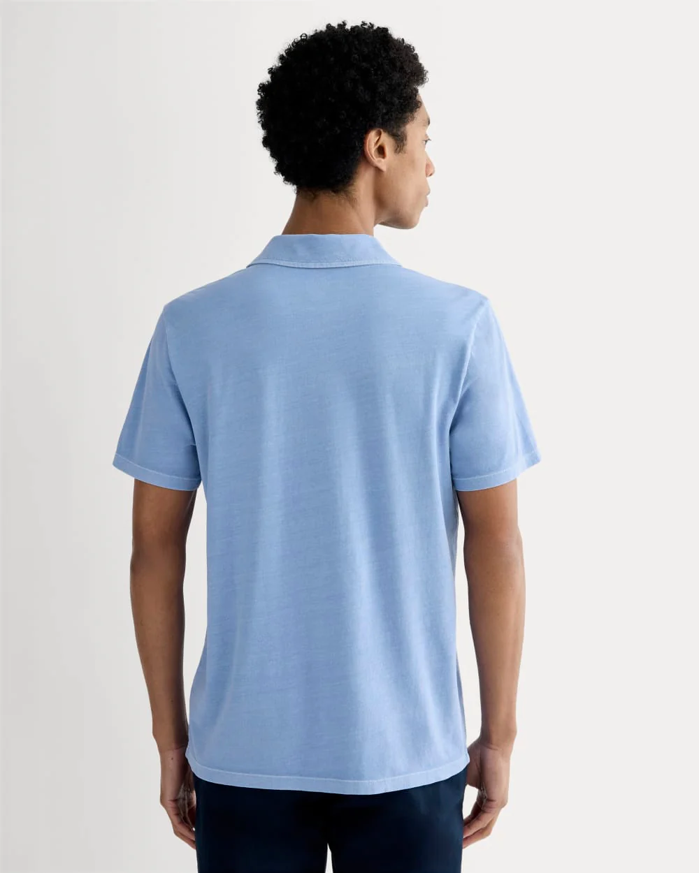 The Essential Organic Garment-Dyed Polo | Granada Sky Blue Garment Dye