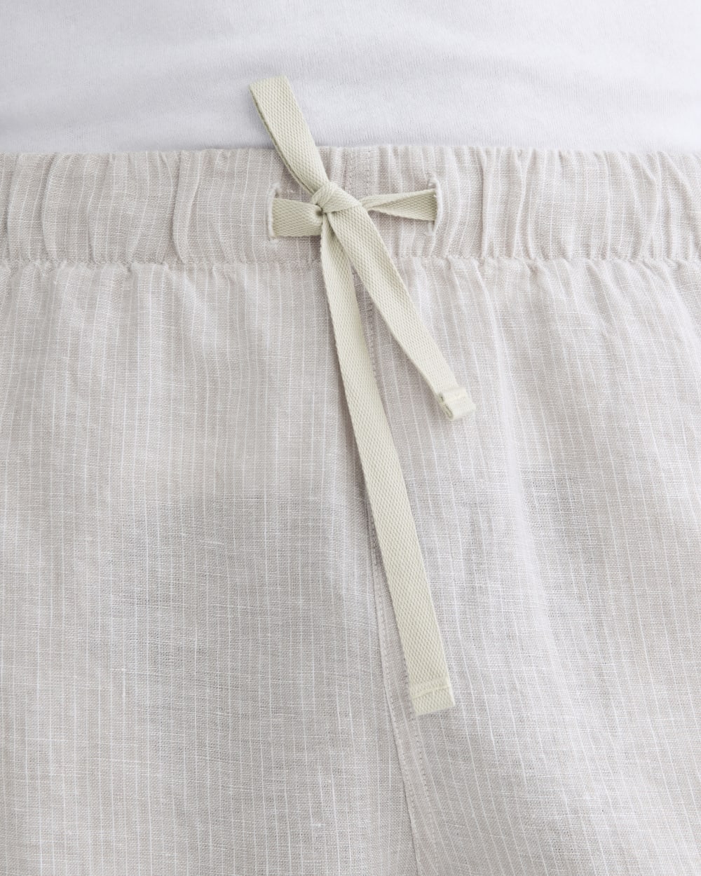 The Linen Easy Short | Stone / White