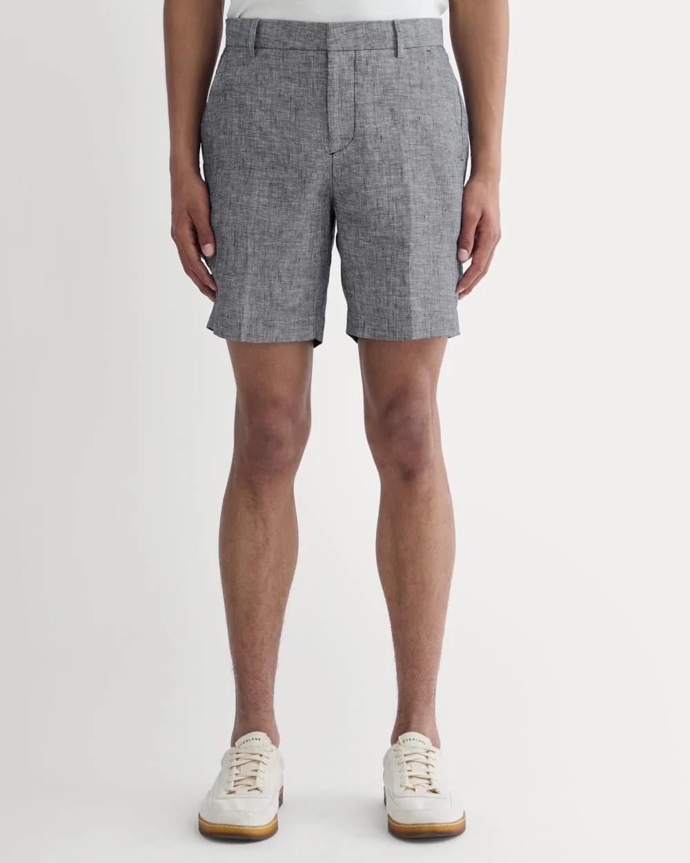 The 7 Linen Trouser Short | Navy Chambray