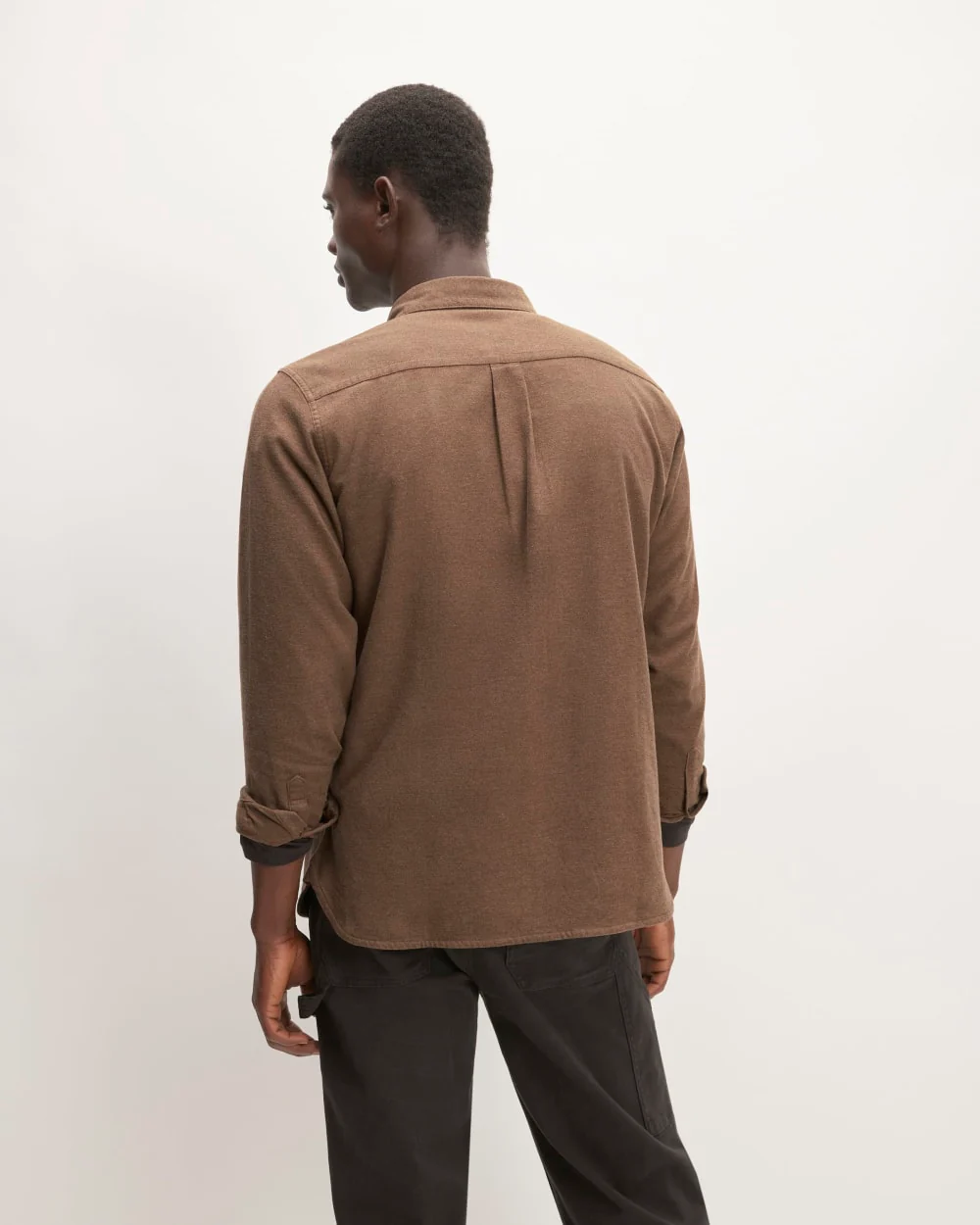 The Brushed Flannel Shirt | Heathered Cocoa Brown