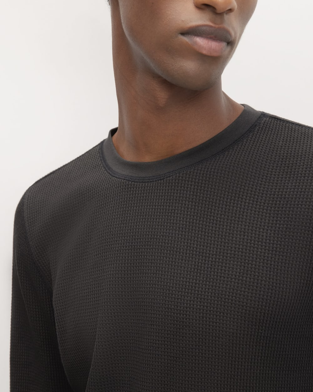 The Waffle Long-Sleeve Crew | Black