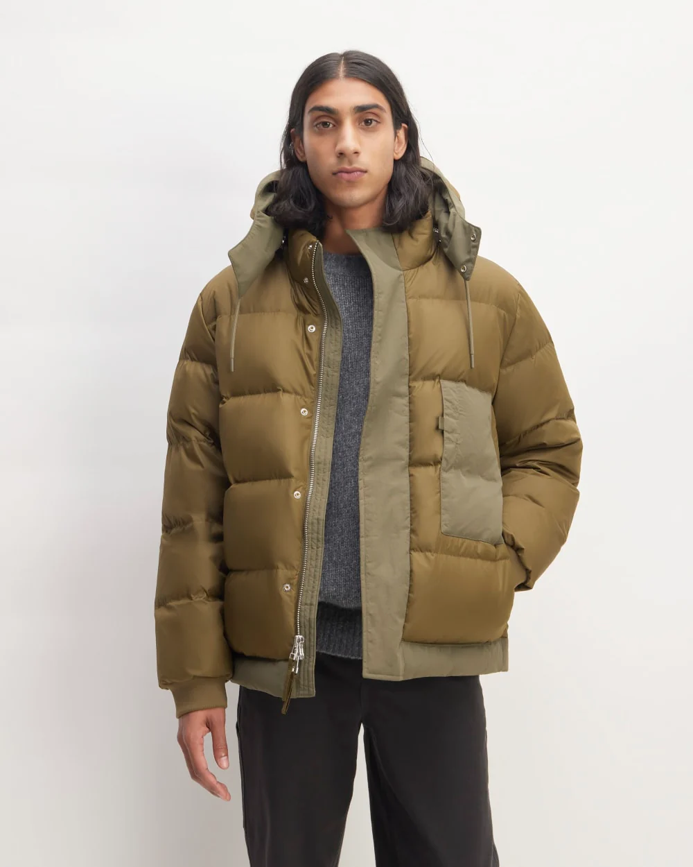The ReNew Short Puffer | Kalamata / Beech