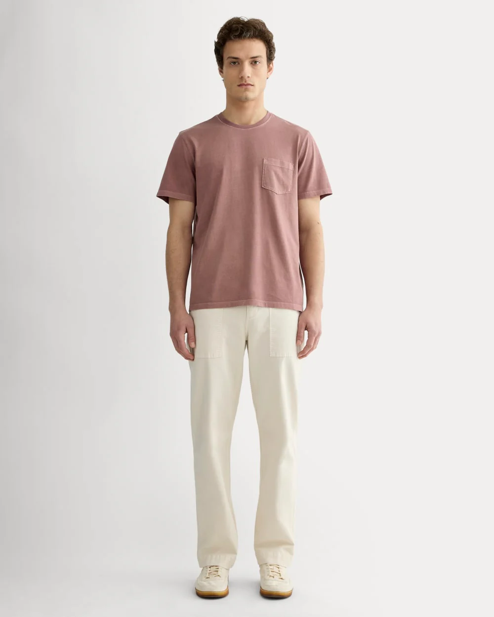 The Essential Organic Garment-Dyed Crew | Brown Garment Dye