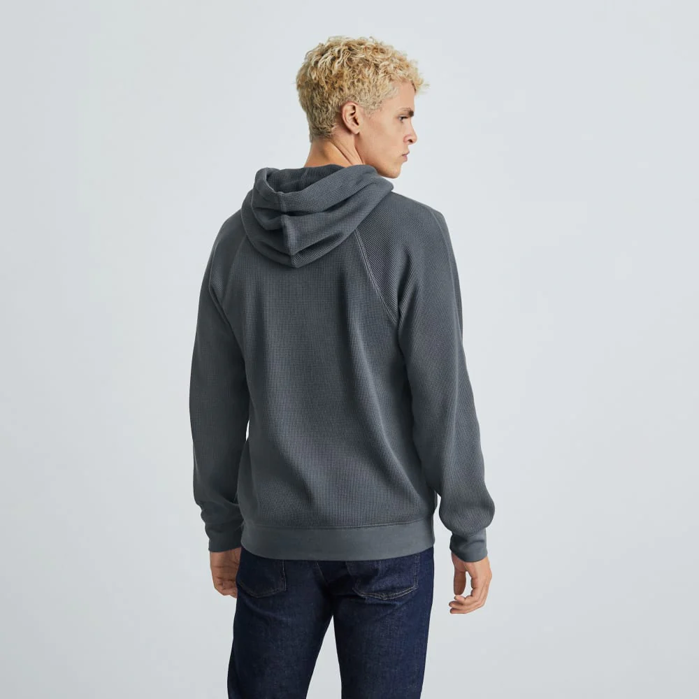 The Waffle-Knit Hoodie | Slate