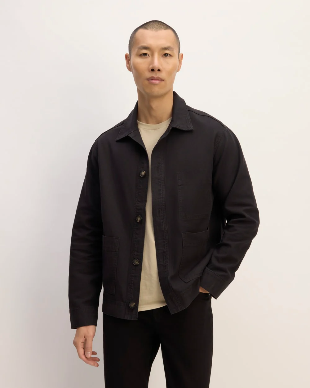 The Organic Cotton Chore Jacket | Black
