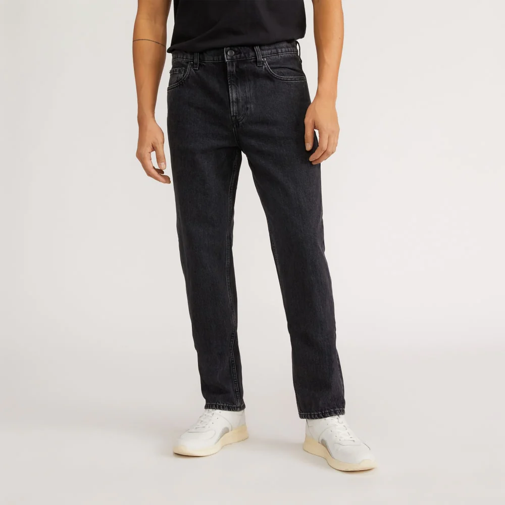 The Authentic Straight Jean | Washed Black