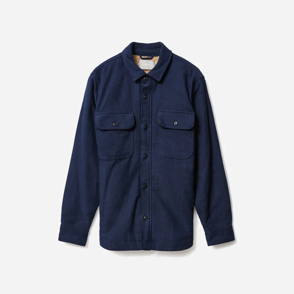 The ReNew Fleece-Lined Heavyweight Overshirt | Deep Navy