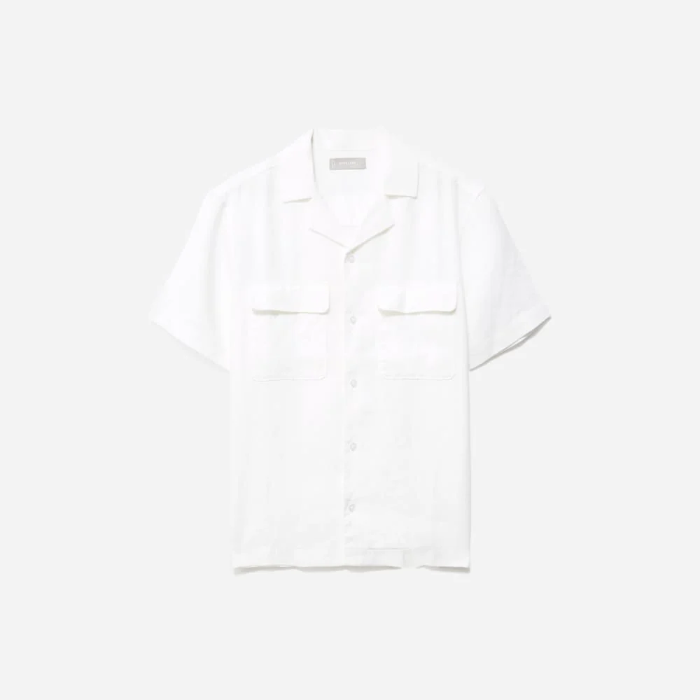 The Resort Shirt in Linen | White