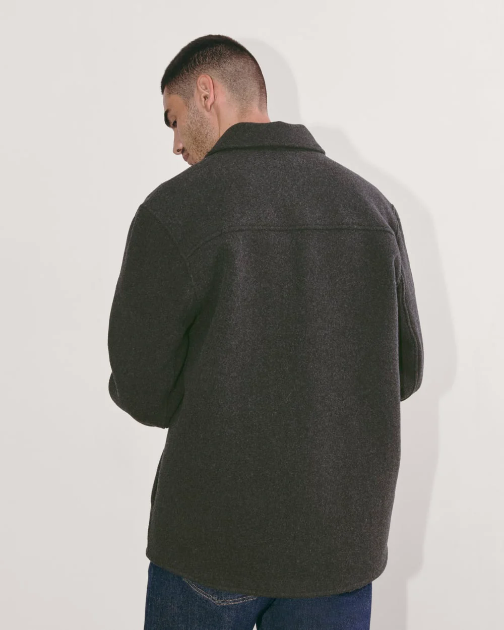 The Wool Overshirt | Heather Charcoal