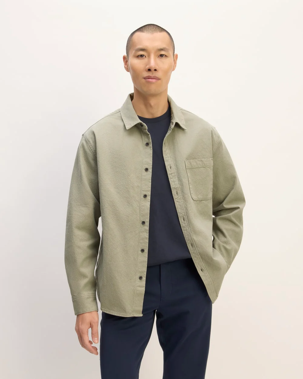 The Canvas Organic Cotton Overshirt | Sage Green