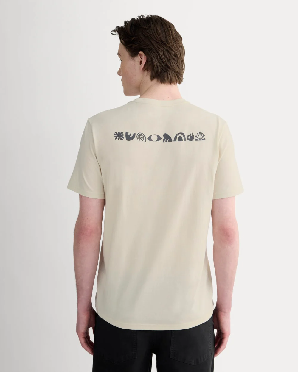 The Everlane x Parks Project Essential Organic Crew | Forged Iron / Birch / Granada Sky Blue / Green