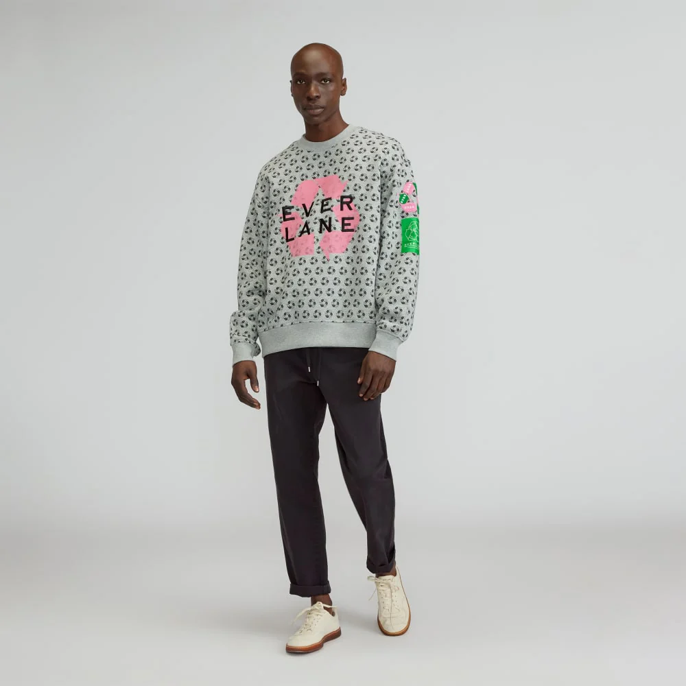 The ReTrack Crewneck Sweatshirt | Earth Day Grey Multi