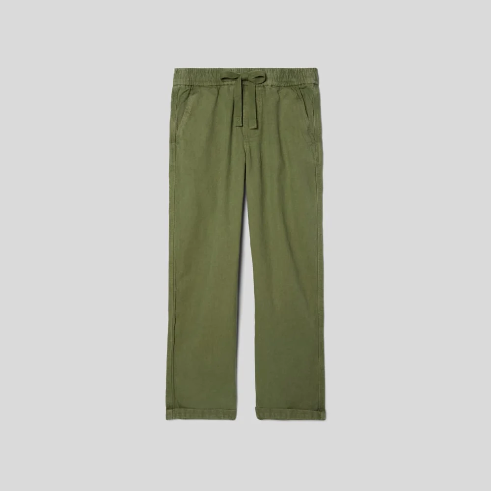 The Canvas Organic Cotton Drawstring Pant | Forest Green
