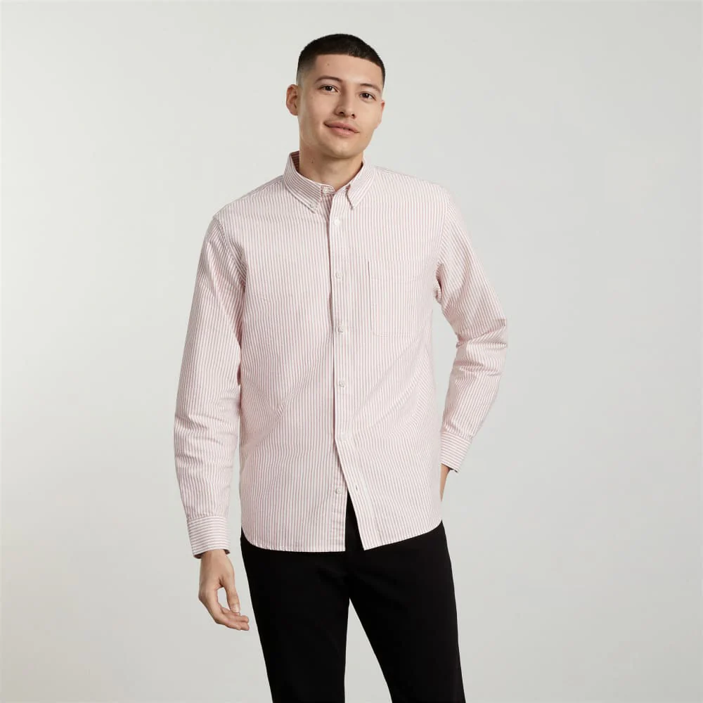 The Standard Fit Japanese Oxford Shirt | Uniform | Red / White | Standard