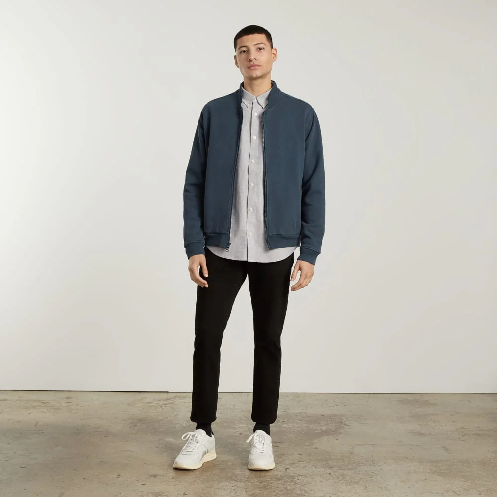 The Track Bomber Jacket | Kingfisher Blue