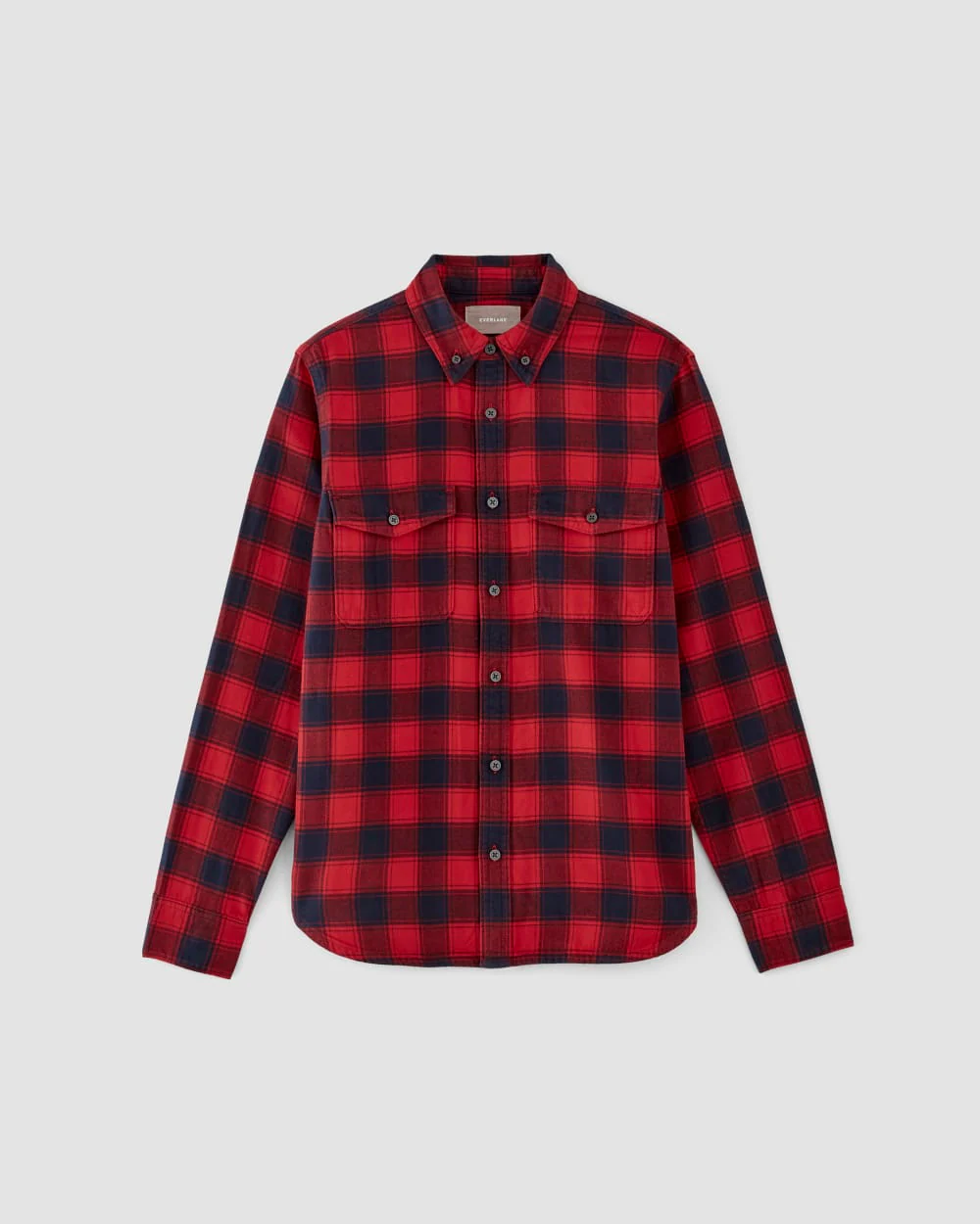The Brushed Flannel Shirt | Haute Red / Bellwether Blue