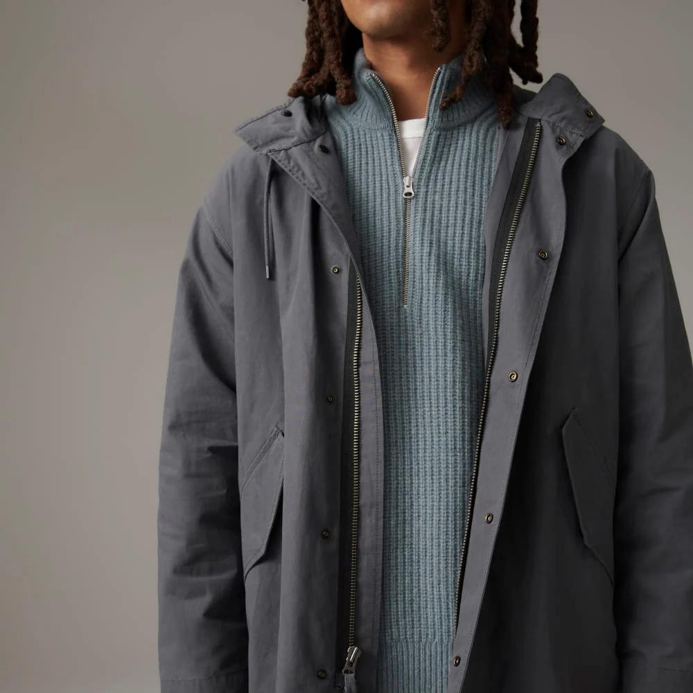 The Waxed Cotton Parka | Slate
